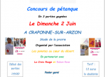 Concours de pétanque caritatif le 2 juin à Craponne-sur-Arzon