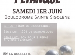 Concours pétanque Club des Jeunes Sainte-Sigolène le 1er juin
