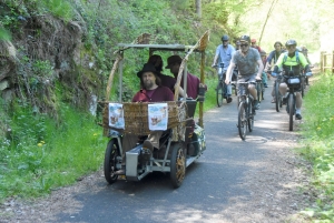 Une quarantaine de vélos pour la rando-spectacle sur la Via Fluvia entre Yssingeaux et Grazac