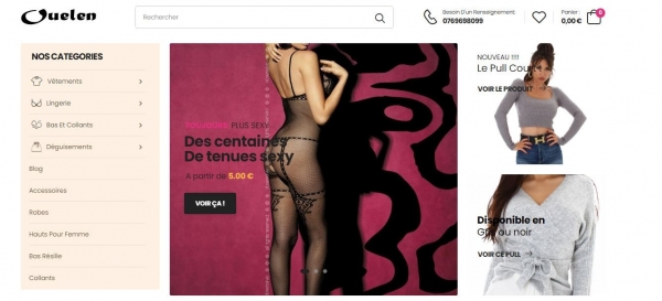 OUELEN : Vente de vêtement et de lingerie en ligne