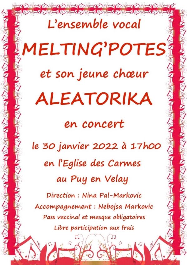 Concert Melting'Potes et Aleatorika au Puy le 30 janvier