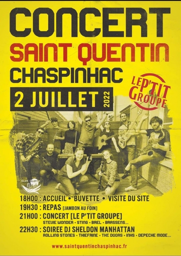 Repas-concert / saint Quentin, Chaspinhac le 2 juillet