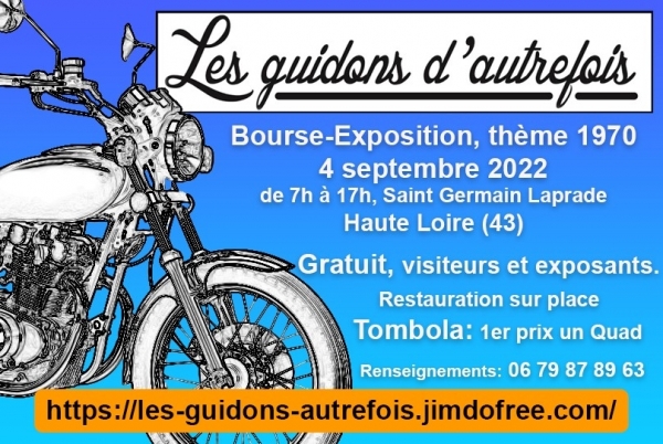 Bourse-Exposition Motos anciennes le 4 septembre à Saint-Germain-Laprade