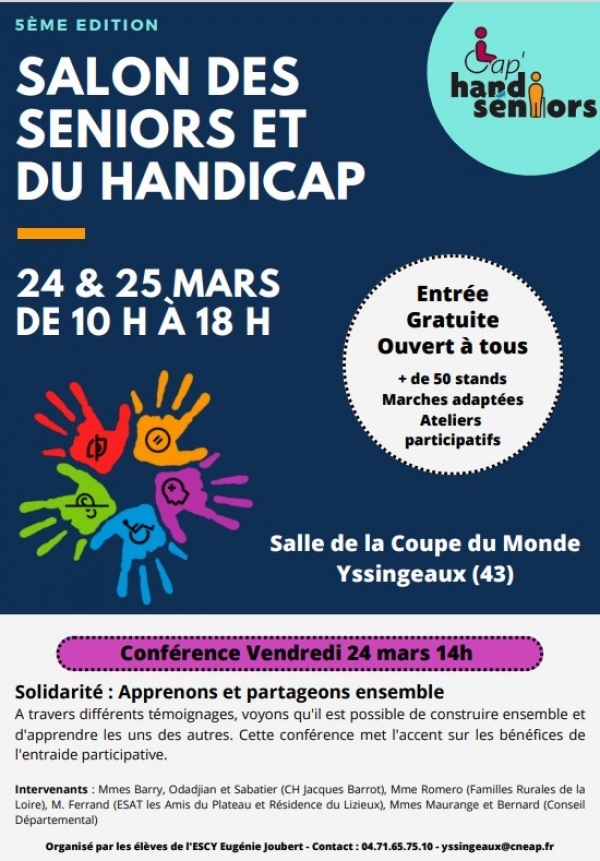 Salon CAP Handi Séniors les 24 et 25 mars