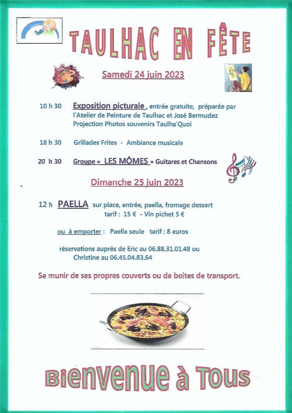 TAULHA'QUOI les 25 et 26 juin à Taulhac (Le Puy)