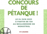 Concours de pétanque le 24 juin à Monistrol-sur-Loire
