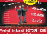Théâtre 'Le coupable est dans la salle' à St-Just-Malmont les 13, 14 et 15 octobre