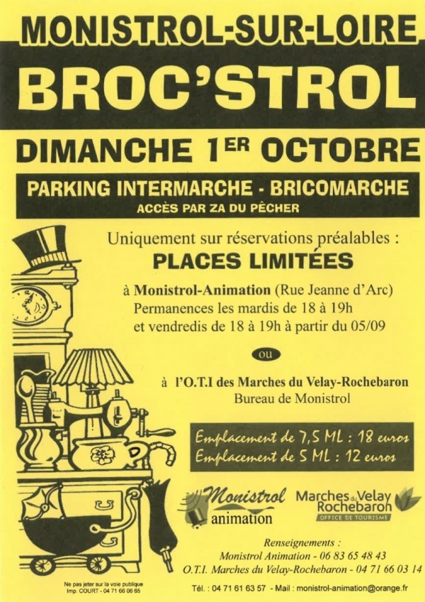 2eme Broc’Strol le 1er octobre à Monistrol-sur-Loire