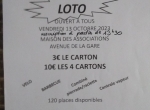 Loto du Club joie de vivre à Aurec-sur-Loire le 13 octobre