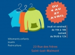 BRADERIE DE PRINTEMPS au Coin vêt en avril à Saint-Just-Malmont