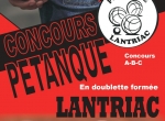 Concours de petanque en doublette le 1er mai à Lantriac