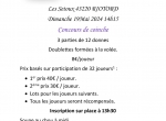 Concours de coinche Les Setoux à Riotord le 19 mai