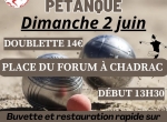 Concours de pétanque à Chadrac le 2 juin