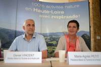 Daniel Vincent, directeur de la Maison du tourisme, et Marie-Agnès Petit, présidente.