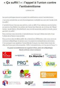 Un appel à manifester contre l&#039;antisémistisme mardi au Puy-en-Velay et au Chambon-sur-Lignon