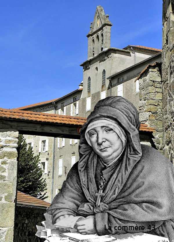 Crédit DR Portrait de Marie Rivier devant le couvent de Pradelles où elle a passé sa scolarité||