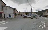 L&#039;accident a eu lieu dans le centre-ville d&#039;Aurec. Capture Google Street View