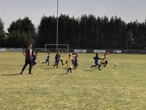 Les élèves de primaire de l’école Saint-Joseph de Grazac initiés au rugby