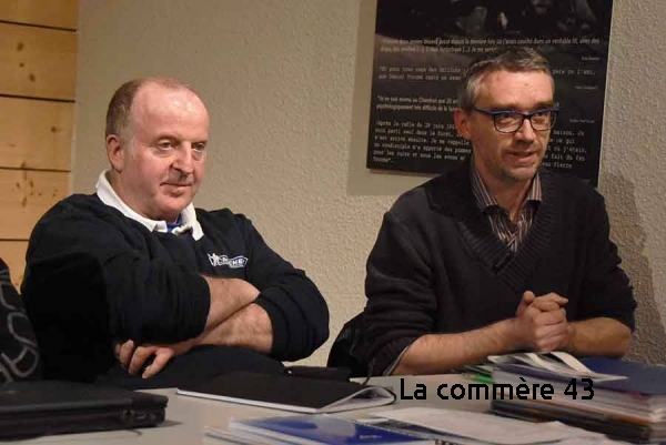 Guy Patouillard (à gauche), ici au côté du secrétaire Sébastien Verilhac, aura été président pendant 28 ans||