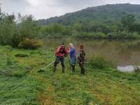 Orzilhac : l&#039;étang du Lauzet préparé pour la Fête de la pêche du 26 mai
