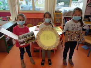 Aurec-sur-Loire : les enfants de Notre-Dame-de-la-Faye fêtent les 100 jours d&#039;école