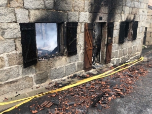 Lapte : une maison détruite dans un incendie dans le bourg historique
