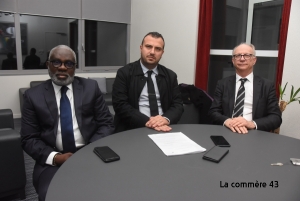 Allah Konan Germain (directeur d&#039;exploitation), Abbas Badreddine (PDG) et Joël Cadier (conseiller financier)