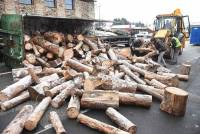 Vidéo : 10 tonnes de bois déversés sur la route à Beauzac