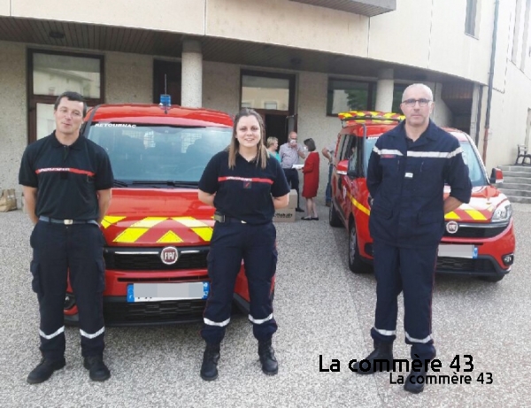 L&#039;acheminement du Puy à Beauzac est assuré par les pompiers.||