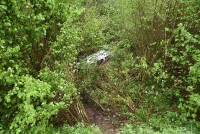 La voiture dérape et finit au milieu des arbres entre Montfaucon et Saint-Pal-de-Mons