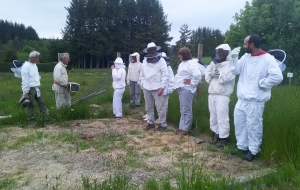 Un stage d&#039;apiculture pour débutants au « jardin partagé » de Saint-Agrève