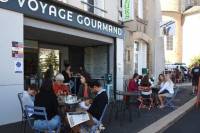 C&#039;est la nouvelle terrasse de l&#039;été à Yssingeaux, celle du Voyage gourmand. Photo Lucien Soyere||||||||||||