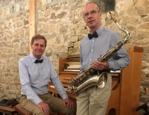 Jean-François BONNEL et Philippe CARMENT lors de leur dernier concert à La Grange de Polly Crédit Carrefour des Arts||