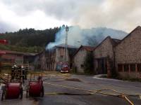 Saint-Didier-en-Velay : un nouveau feu dans l&#039;ancienne papeterie du Crouzet (vidéo)