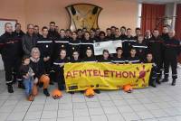 Monistrol-sur-Loire : les pompiers apportent leur contribution au Téléthon