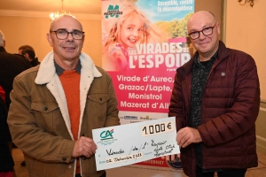 Monistrol-sur-Loire : le cyclo club reverse 1000 € à Vaincre la mucoviscidose