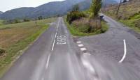 L'accident s'est produit dans cette ligne droite. Photo Google Street View||