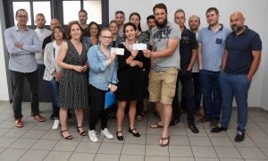 Saint-Romain-Lachalm : 2 500 euros remis par le Bad&#039;in Tour à une oeuvre caritative