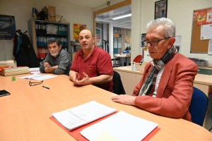 Gérard Rouleau, défenseur syndical CGT, Pierre Marsein, secrétaire départemental CGT et Me Jean-Louis Borie, avocat.