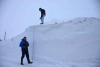 Les Estables : un mur de neige monté en quelques heures