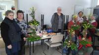 Tence : 18 participantes au cours d&#039;art floral spécial Saint-Valentin