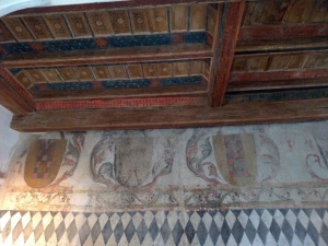Forteresse de Saint-Vidal : une fresque murale du XIIIe siècle découverte