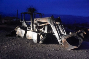 Beauzac : un tracteur entièrement détruit dans un incendie