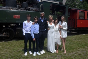 Le Chambon-sur-Lignon : les mariés sont arrivés par le train à vapeur