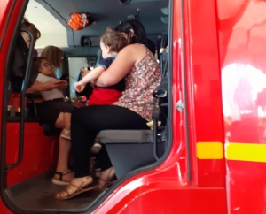 Bas-en-Basset : la caserne des pompiers visité par de jeunes enfants