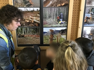 Beauzac : des écoliers visitent l&#039;expo photos sur les arbres à la Dorlière