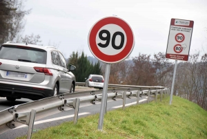 De nouvelles routes départementales repassent à 90 km/h en Haute-Loire