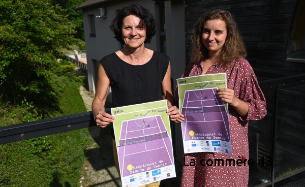 Hélène Falcon, directrice de l&#039;UNSS 43, et Tiphaine Vernet, présidente du Tennis Club du Chambon-sur-Lignon||