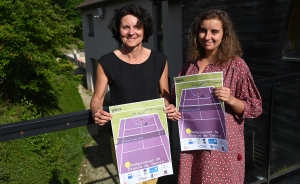 Hélène Falcon, directrice de l&#039;UNSS 43, et Tiphaine Vernet, présidente du Tennis Club du Chambon-sur-Lignon||