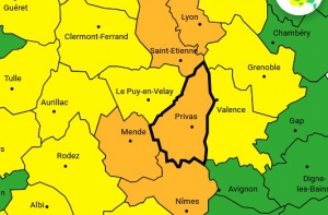 Vigilance orange dans la Loire et l&#039;Ardèche : la Haute-Loire s&#039;attend aussi à un dimanche mouvementé